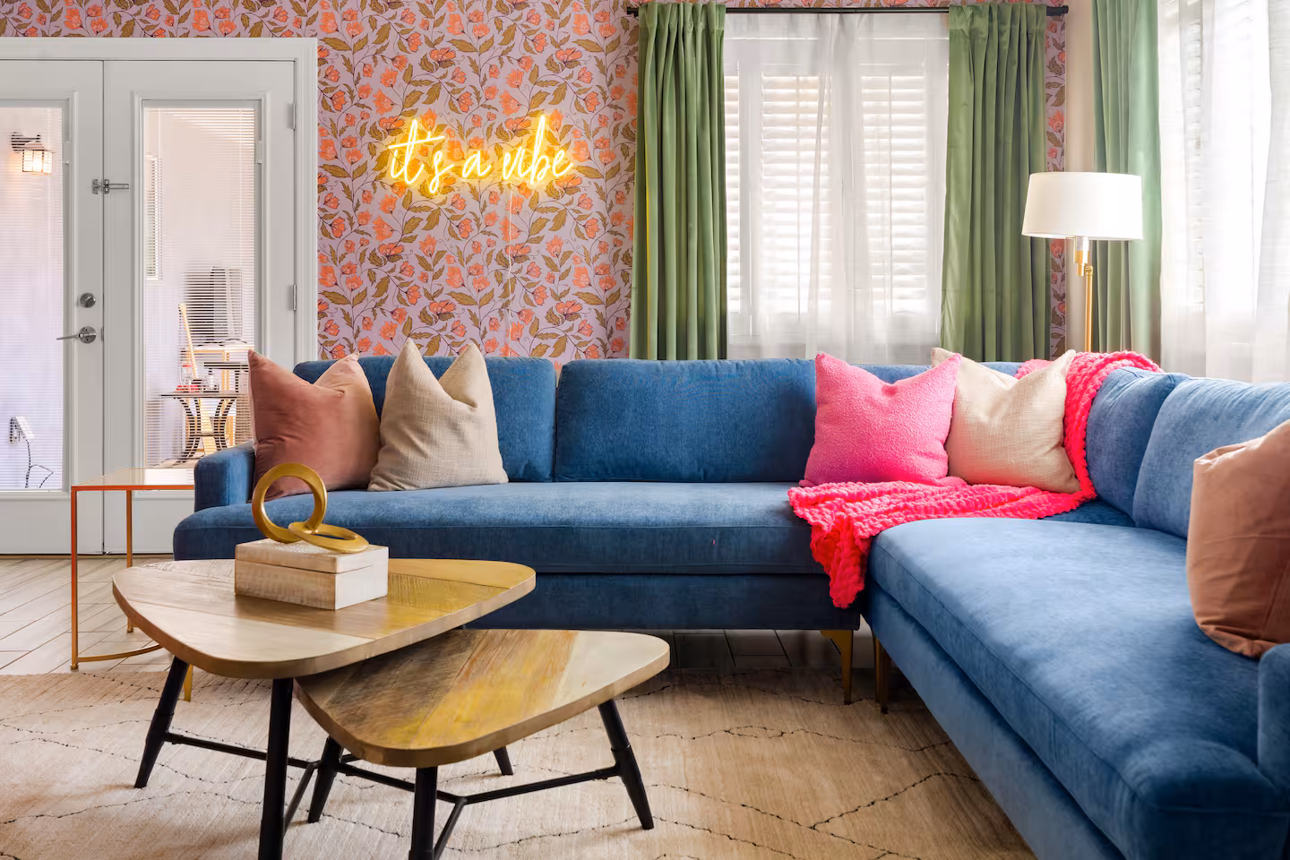 Designed short-term rental living space