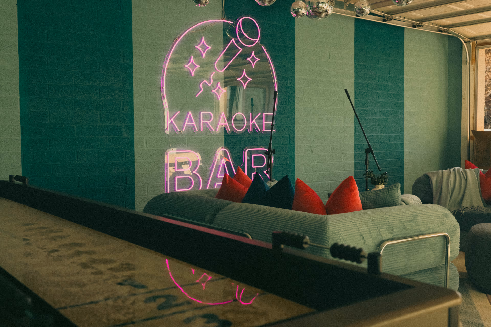 Designed short-term rental karaoke bar