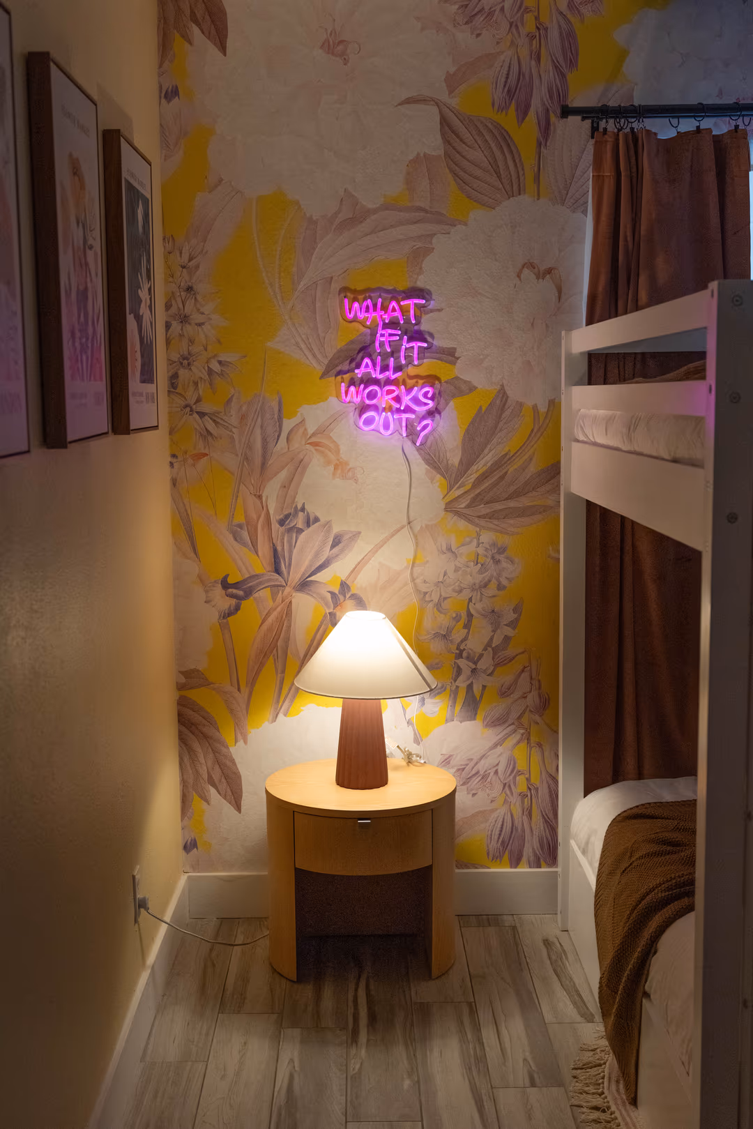 Styled bedroom nightstand detail